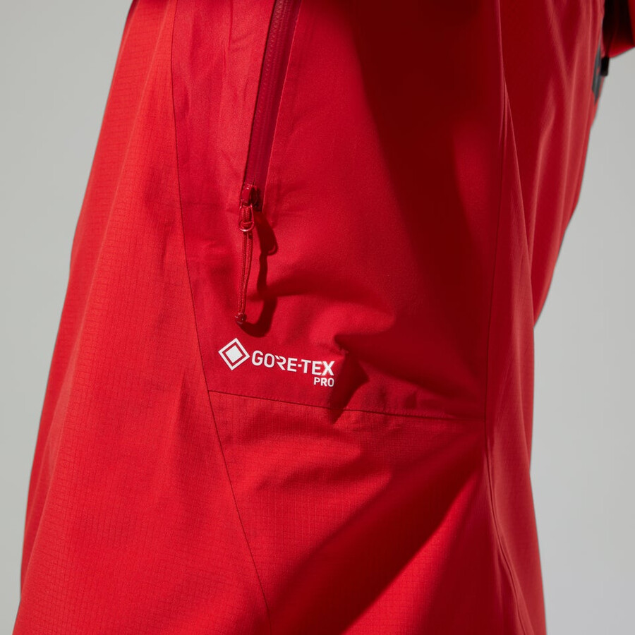 womens mtn guide alpine pro gore-tex jacket - red berghaus