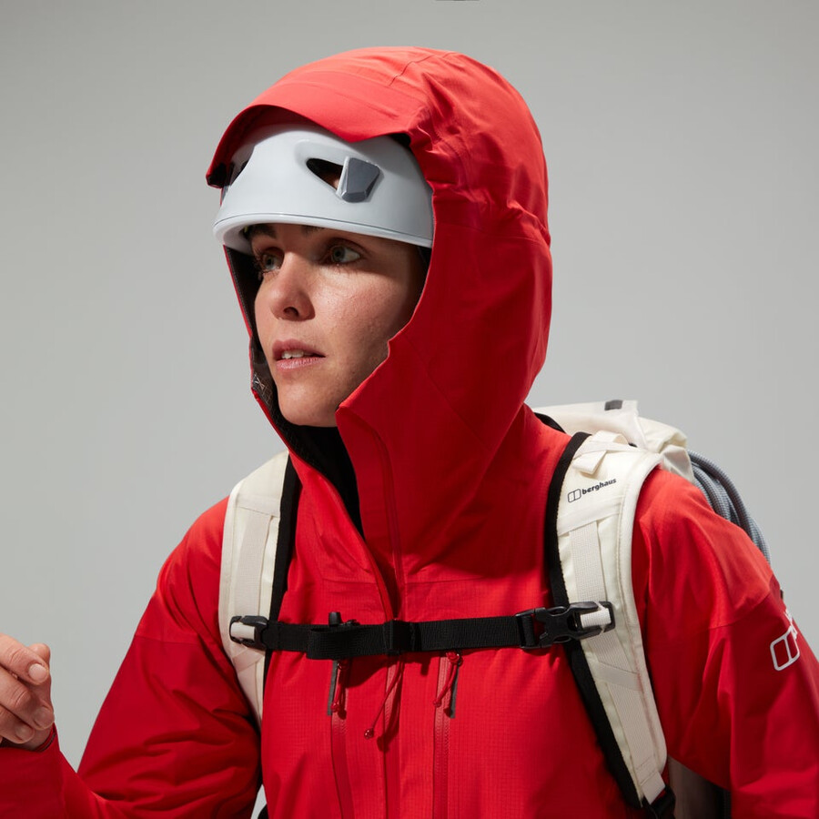 womens mtn guide alpine pro gore-tex jacket - red berghaus