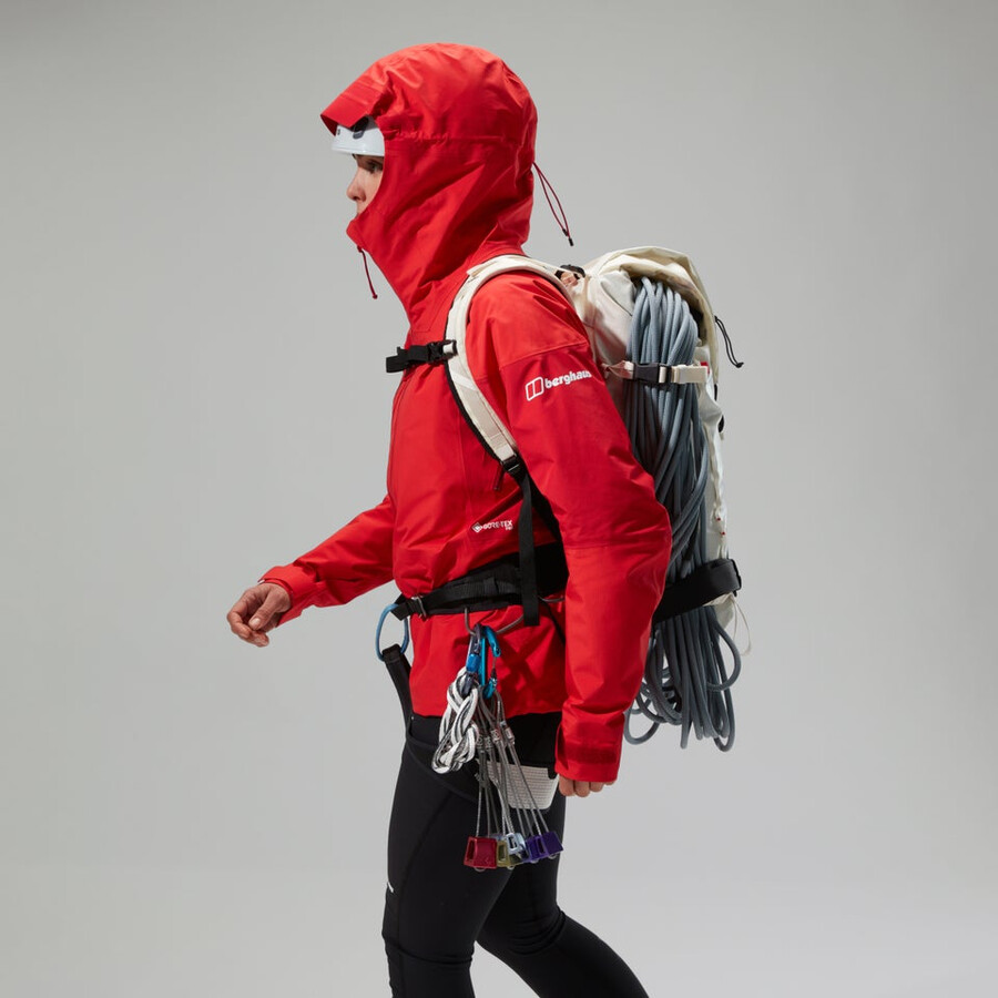 womens mtn guide alpine pro gore-tex jacket - red berghaus