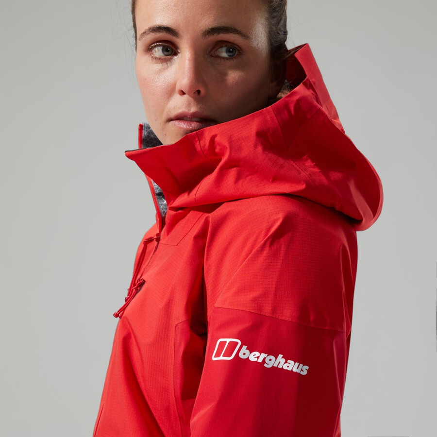 womens mtn guide alpine pro gore-tex jacket - red berghaus