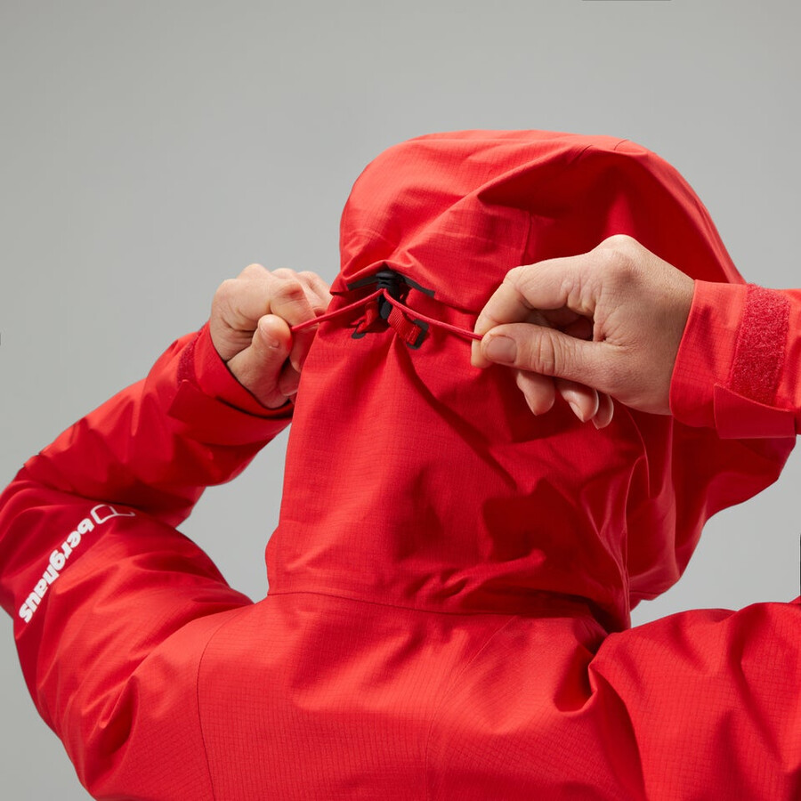 womens mtn guide alpine pro gore-tex jacket - red berghaus