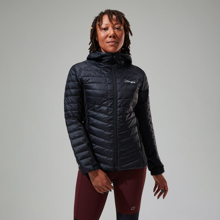 womens tephra 2.0 hooded insulated jacket black berghaus