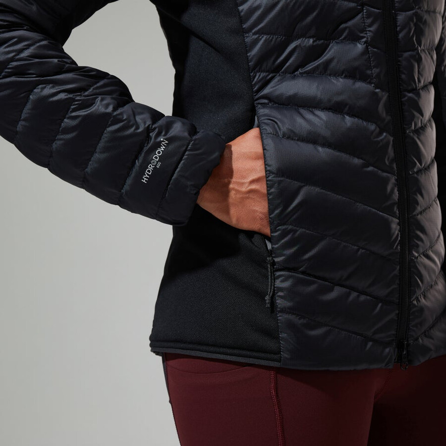 womens tephra 2.0 hooded insulated jacket black berghaus