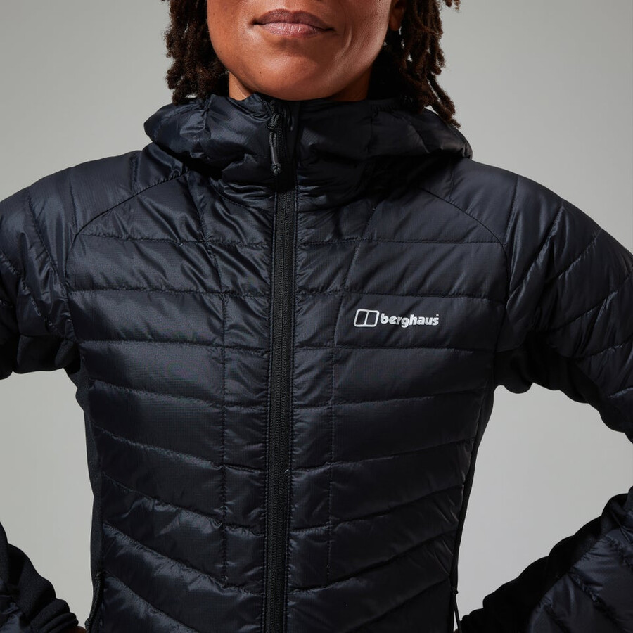 womens tephra 2.0 hooded insulated jacket black berghaus