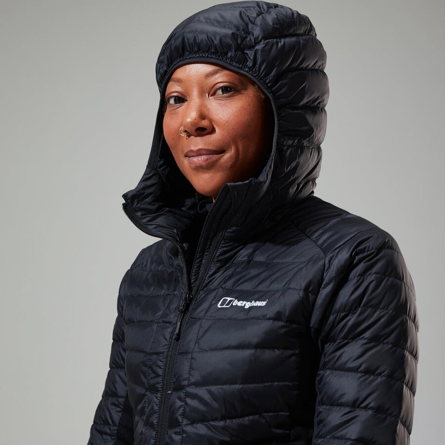 womens tephra 2.0 hooded insulated jacket black berghaus