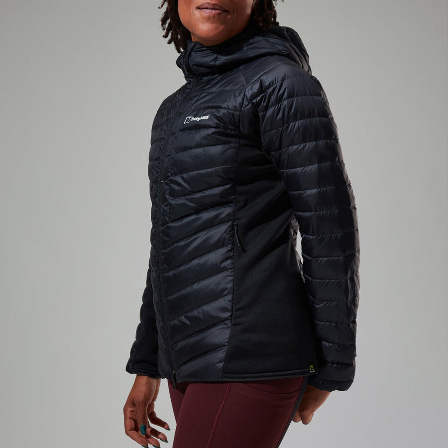 womens tephra 2.0 hooded insulated jacket black berghaus
