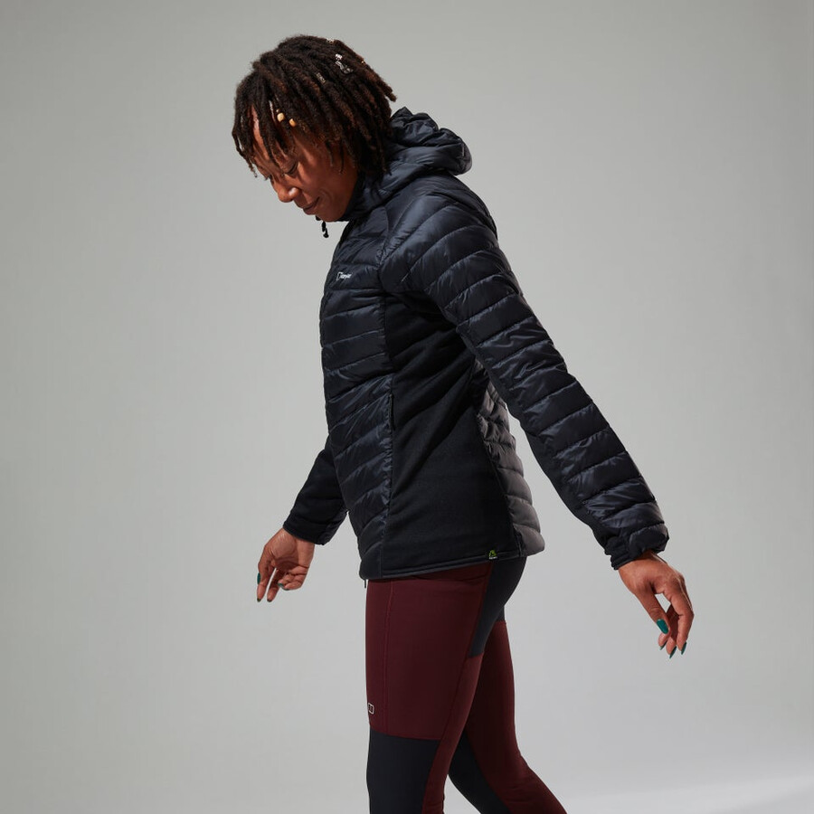 womens tephra 2.0 hooded insulated jacket black berghaus