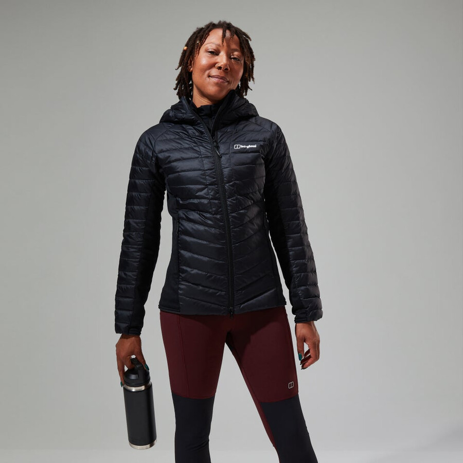 womens tephra 2.0 hooded insulated jacket black berghaus