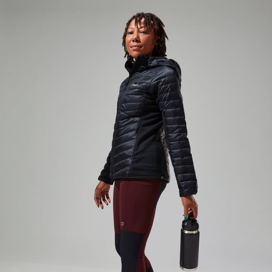 womens tephra 2.0 hooded insulated jacket black berghaus