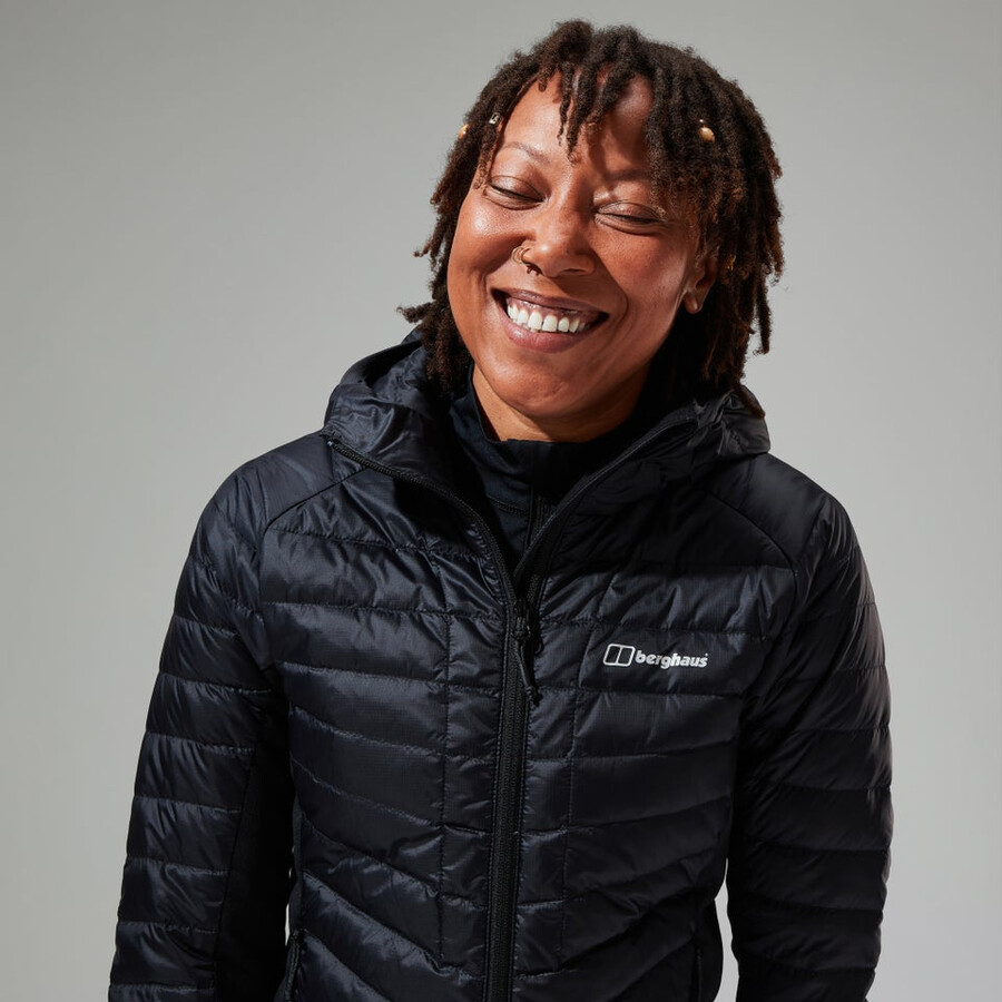 womens tephra 2.0 hooded insulated jacket black berghaus