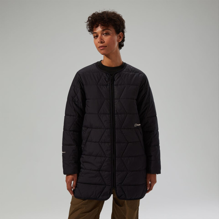 womens netherdene quilted insulated jacket - black berghaus