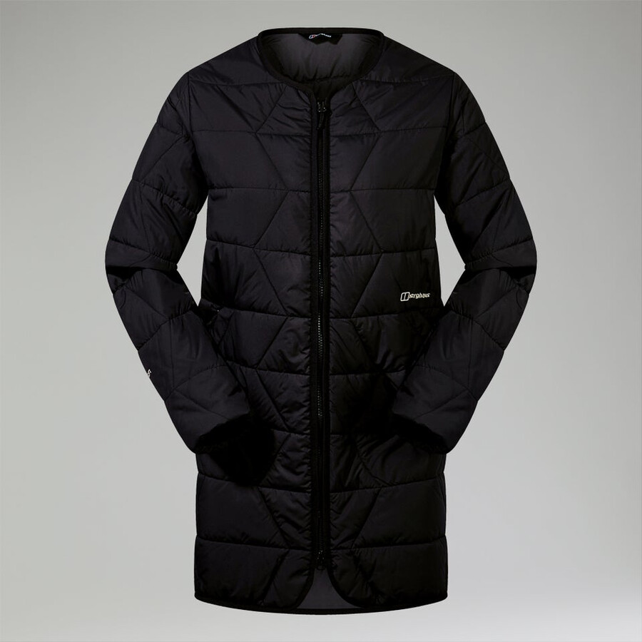 womens netherdene quilted insulated jacket - black berghaus
