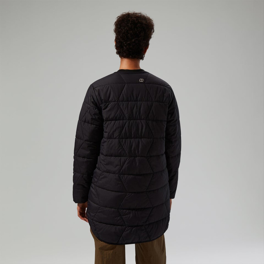 womens netherdene quilted insulated jacket - black berghaus