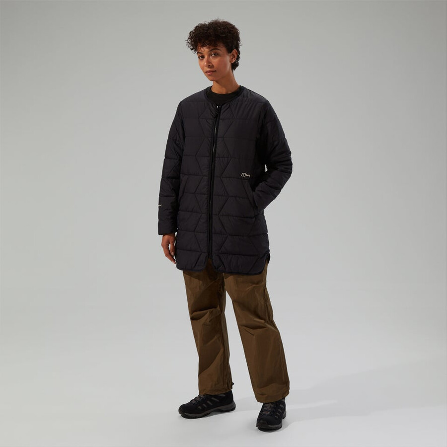 womens netherdene quilted insulated jacket - black berghaus