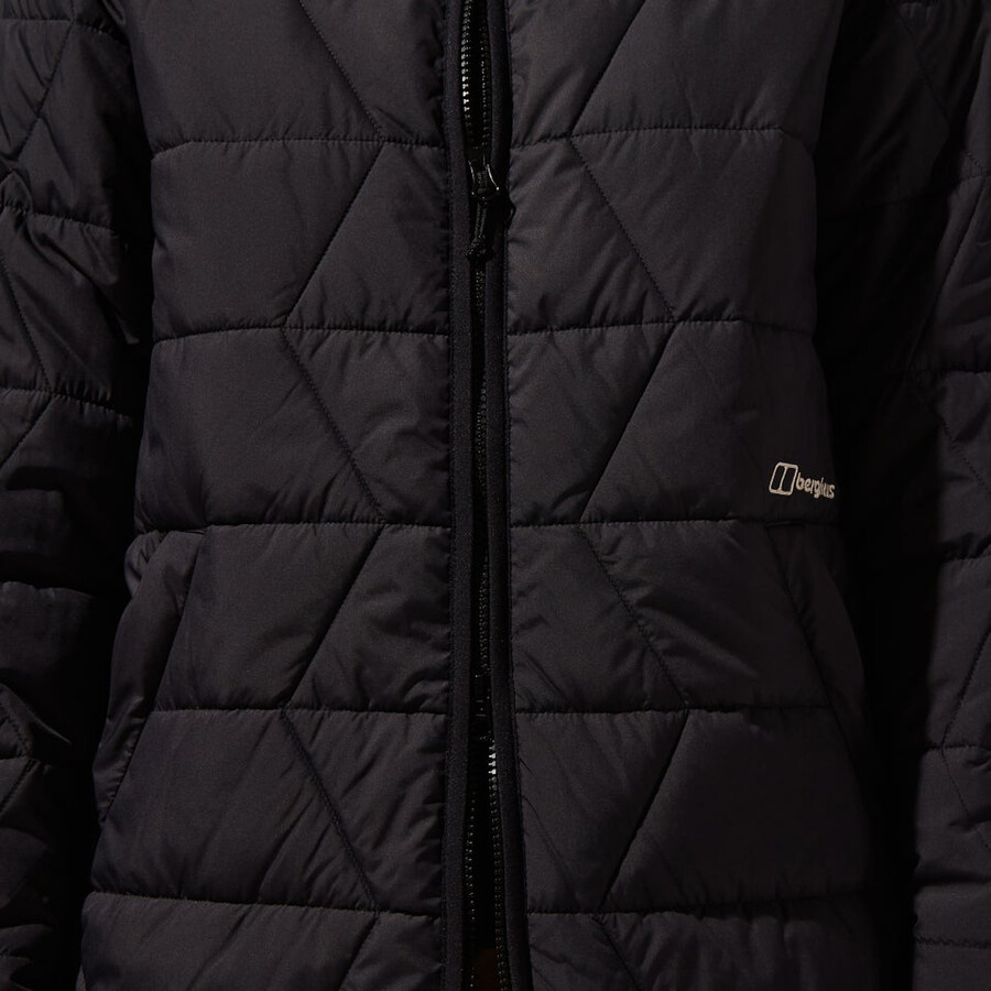womens netherdene quilted insulated jacket - black berghaus