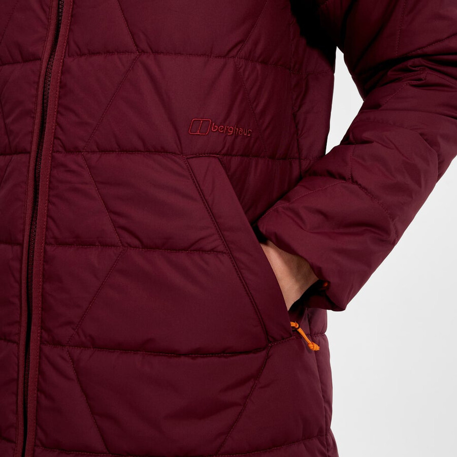 womens netherdene quilted jacket - red berghaus