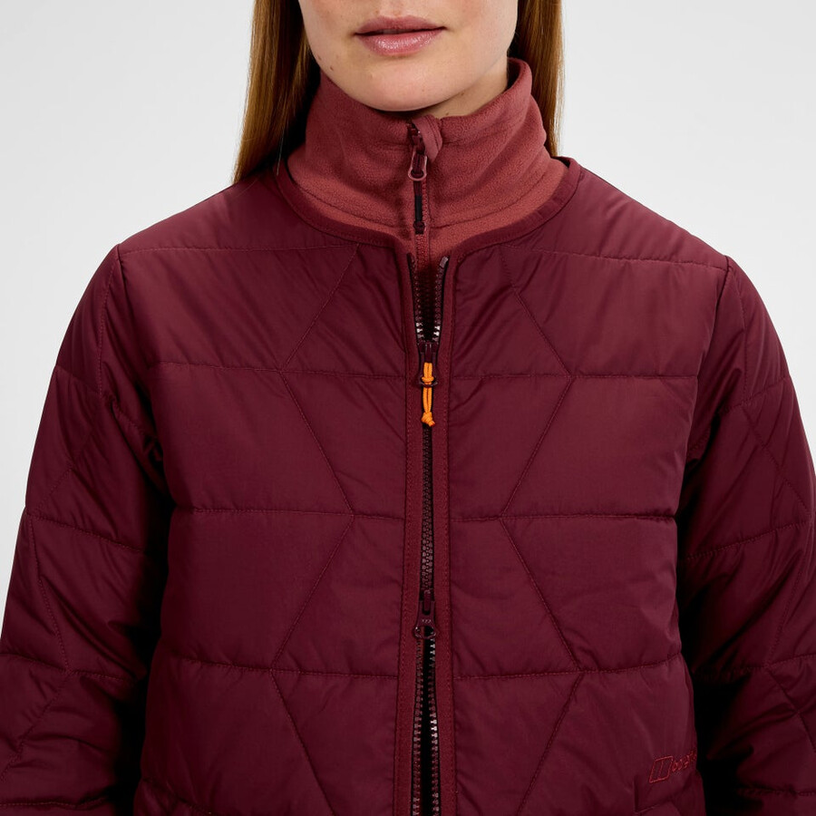womens netherdene quilted jacket - red berghaus