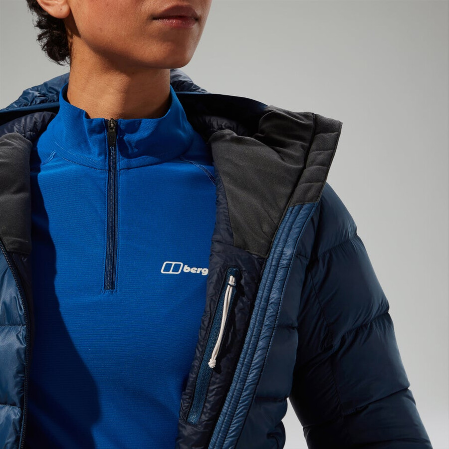 womens summit-nomad down insulated jacket - blue berghaus