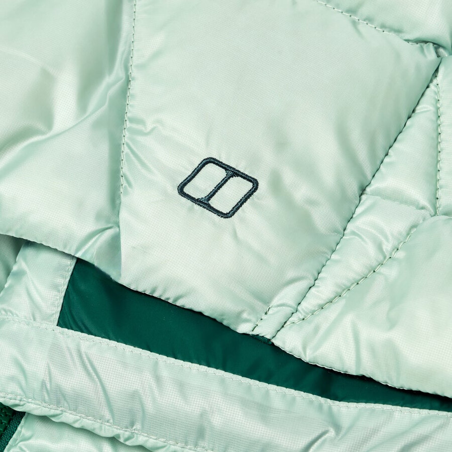 womens explorer long down jacket - green berghaus
