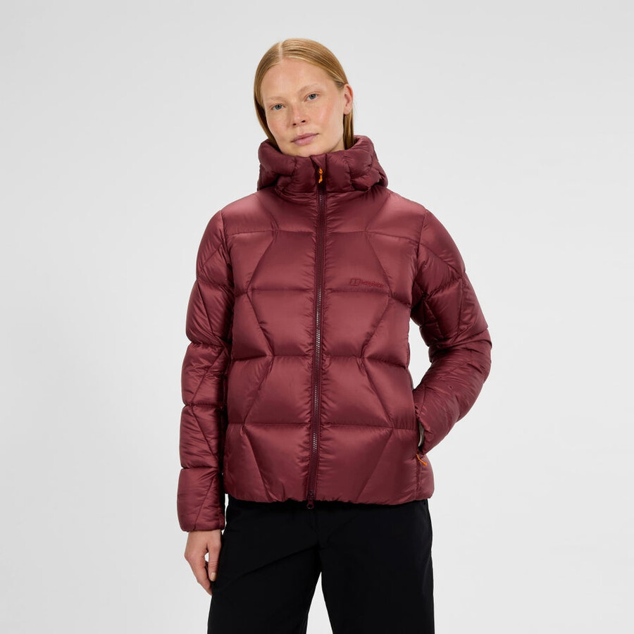 womens explorer down jacket - red berghaus