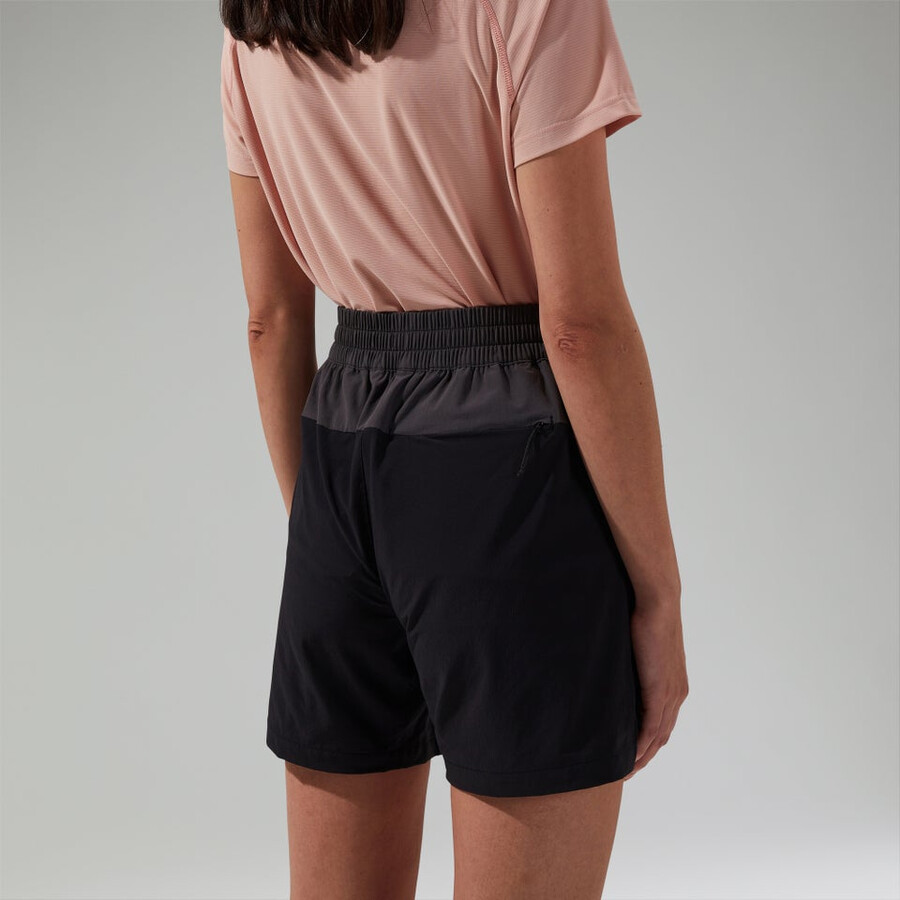 womens wandermoor wind short blackgrey berghaus