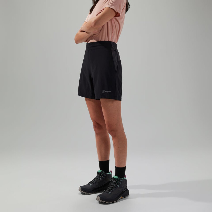 womens wandermoor wind short blackgrey berghaus