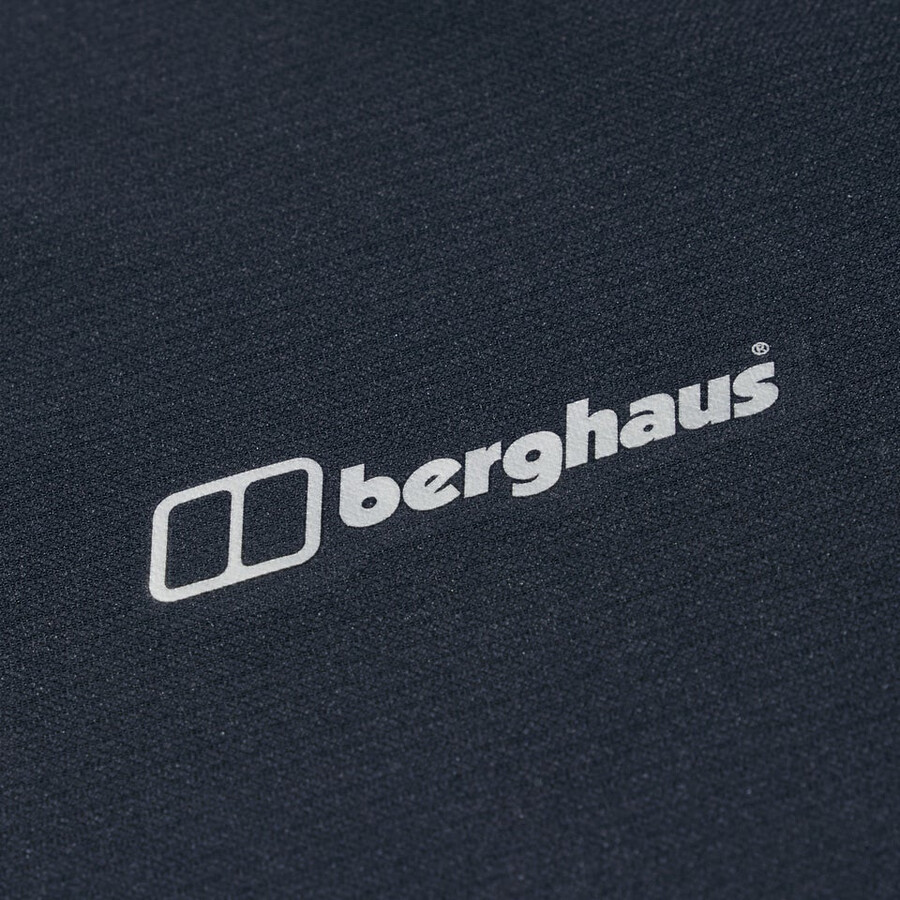 womens 247 tech tee super stretch crew - black berghaus