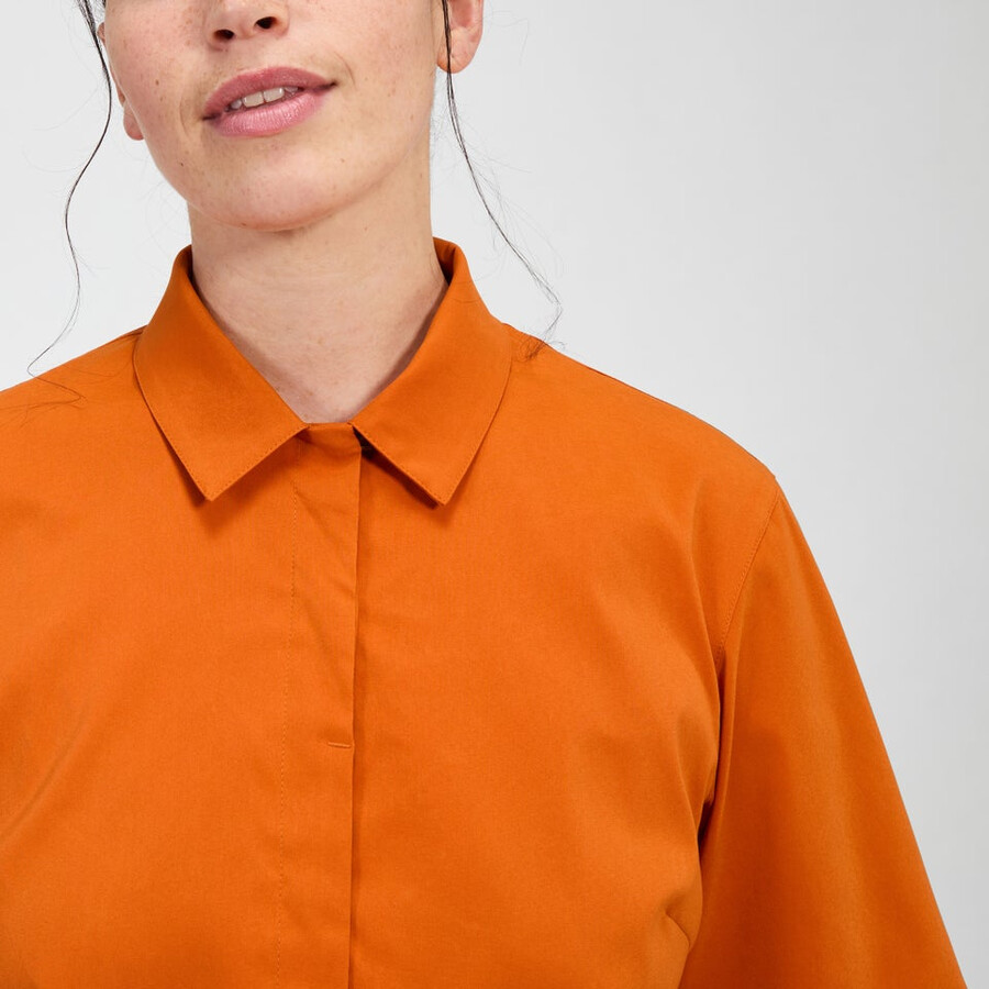 womens explorer short sleeve overshirt - orange berghaus