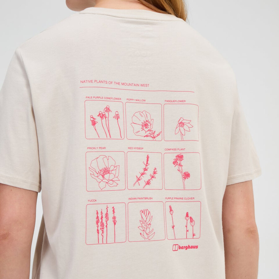 womens mount botany short sleeve tee - grey berghaus