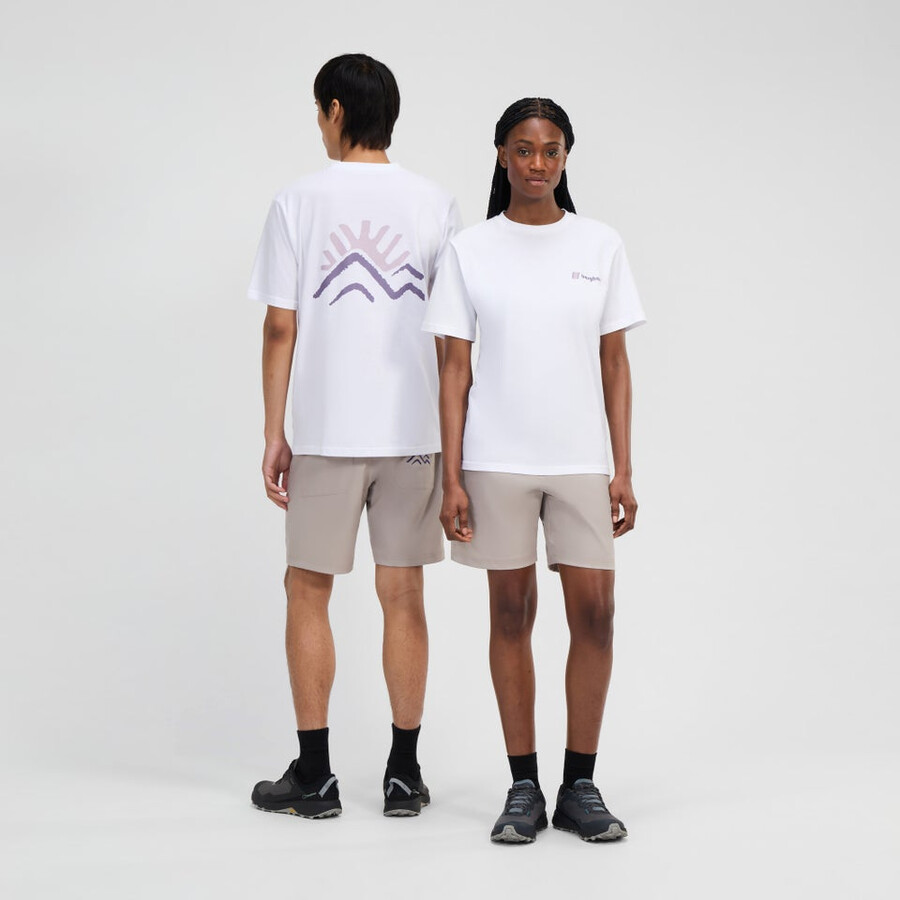 unisex sunned peak short sleeve tee - white berghaus