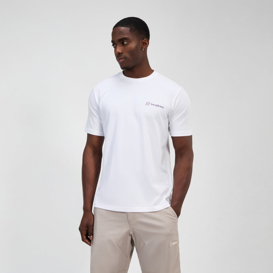 unisex sunned peak short sleeve tee - white berghaus