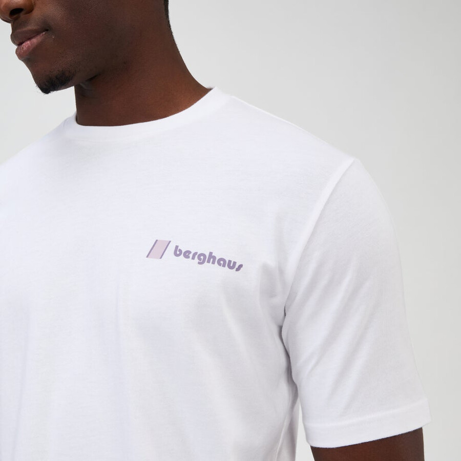 unisex sunned peak short sleeve tee - white berghaus