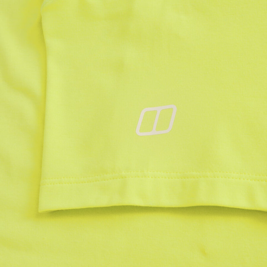 womens delta short sleeves tech tee - yellow berghaus