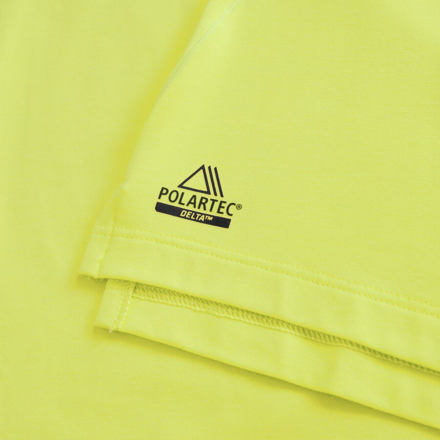 womens delta short sleeves tech tee - yellow berghaus