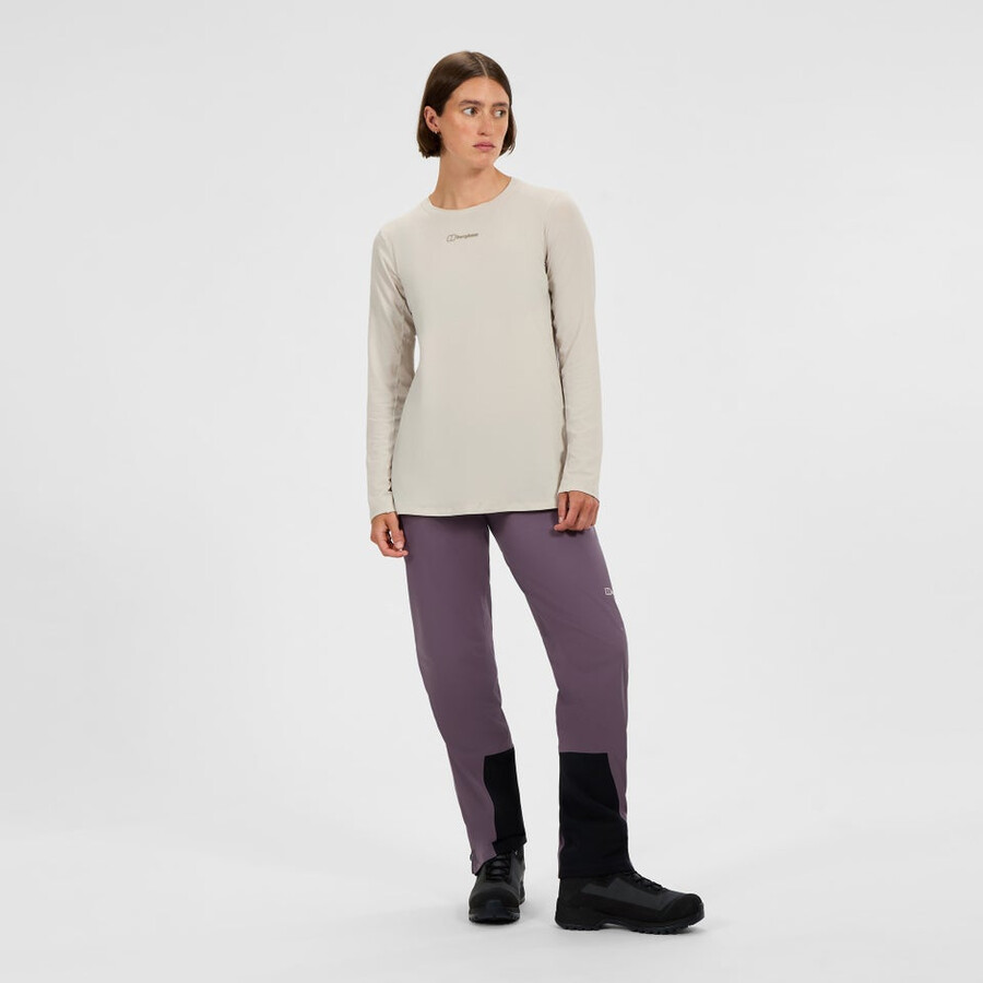 womens delta long sleeve tech tee - grey berghaus