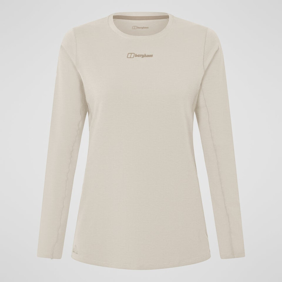 womens delta long sleeve tech tee - grey berghaus
