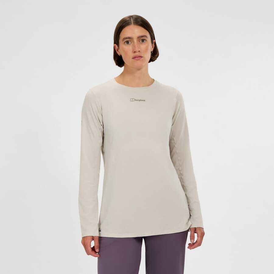 womens delta long sleeve tech tee - grey berghaus