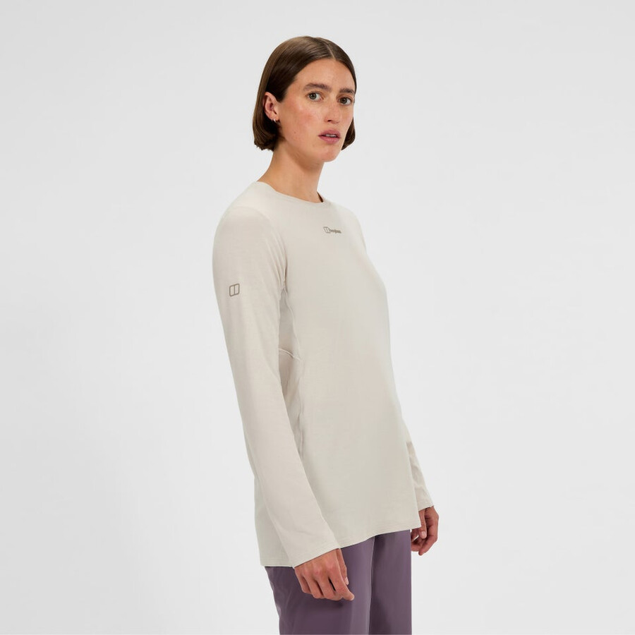 womens delta long sleeve tech tee - grey berghaus