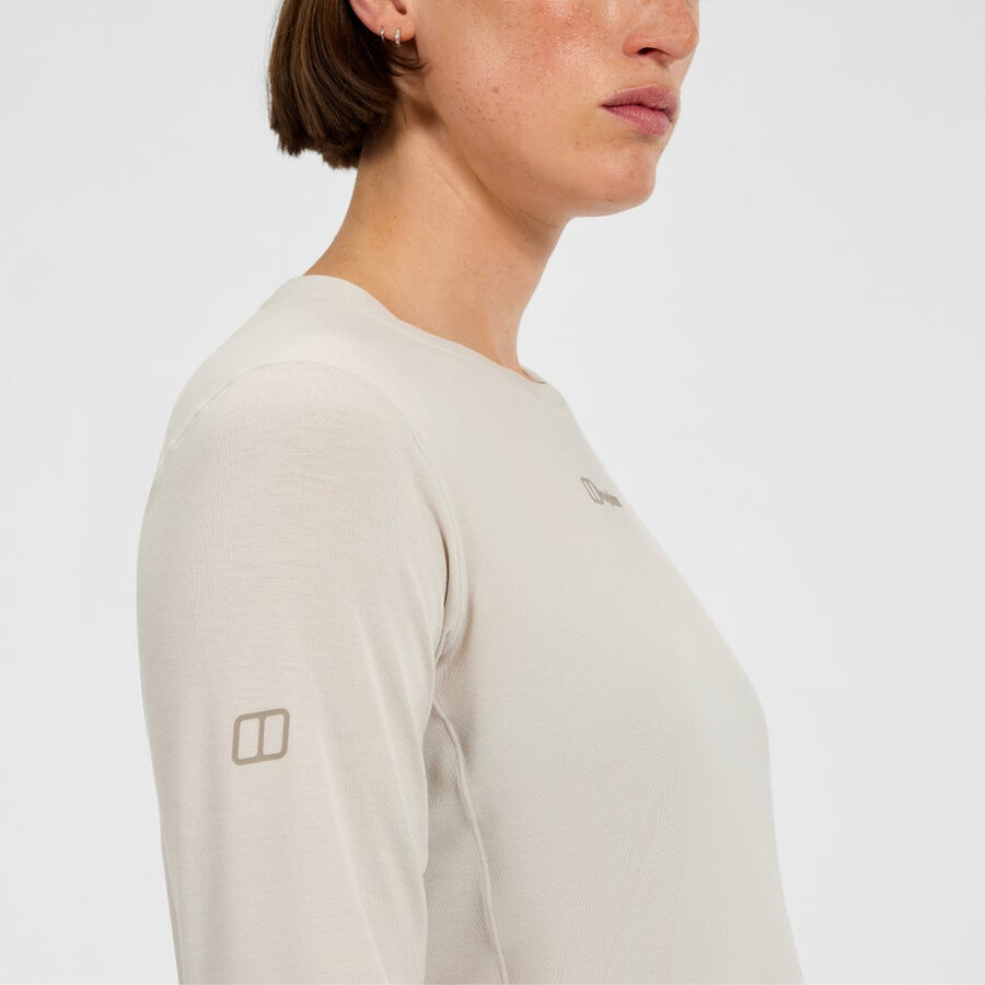 womens delta long sleeve tech tee - grey berghaus