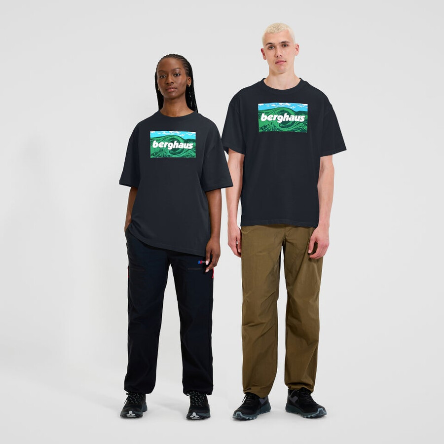unisex twisted skies tee - black berghaus
