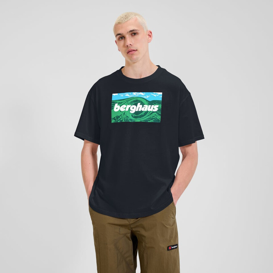 unisex twisted skies tee - black berghaus