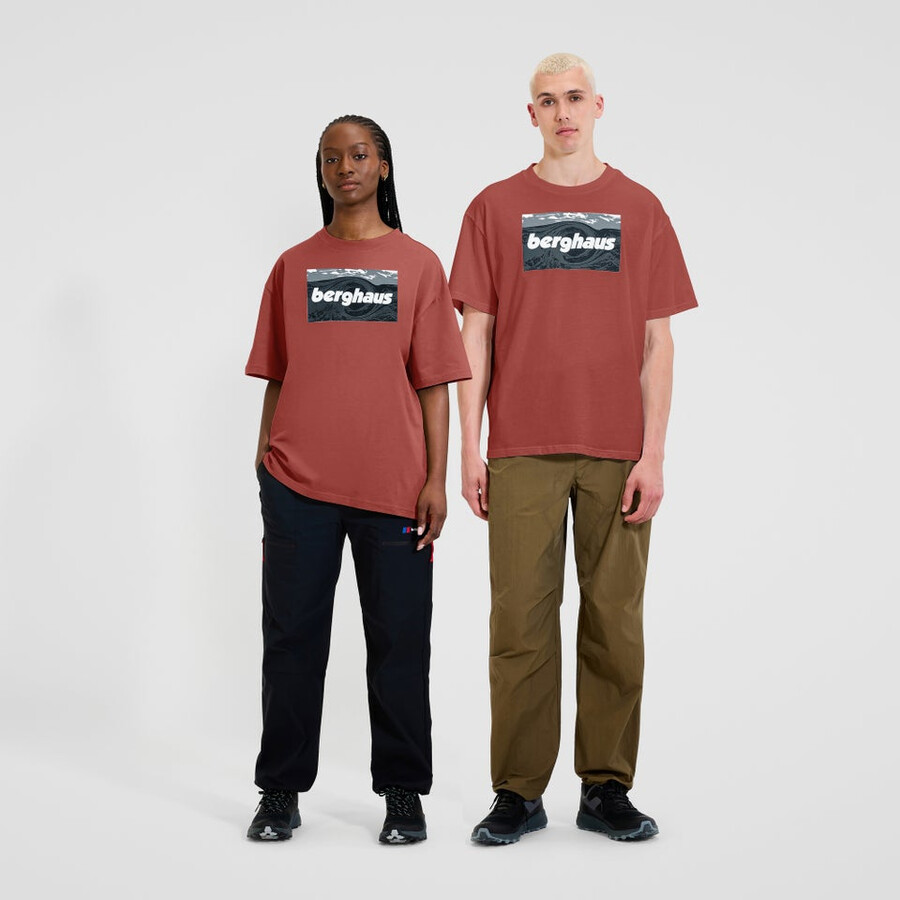 unisex twisted skies tee - orange berghaus