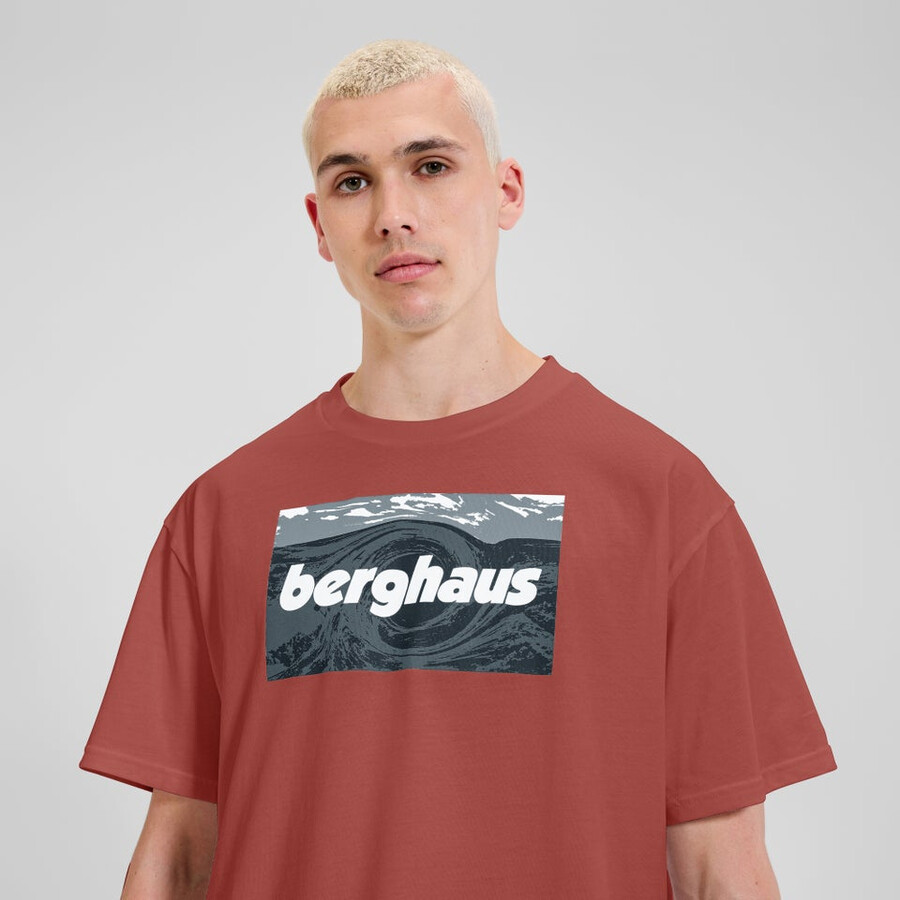 unisex twisted skies tee - orange berghaus