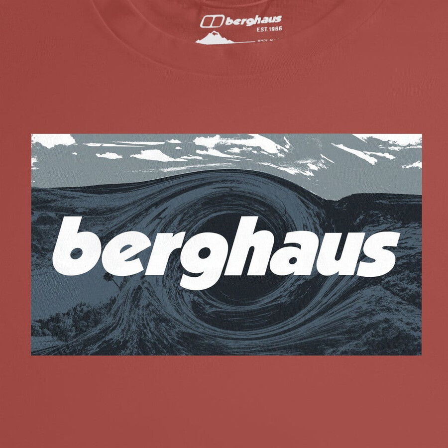 unisex twisted skies tee - orange berghaus