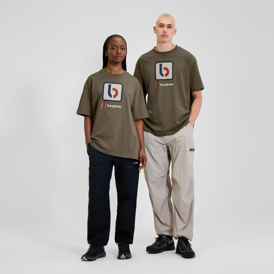 unisex the b tee - brown berghaus