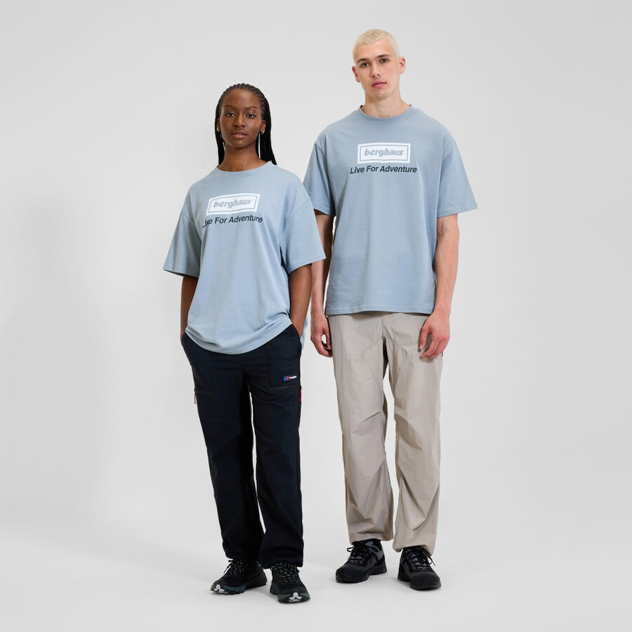 unisex adventure tour tee - grey blue berghaus