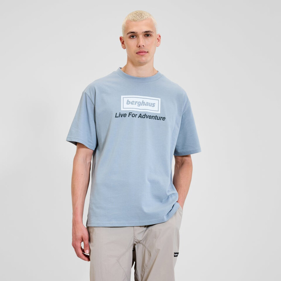 unisex adventure tour tee - grey blue berghaus