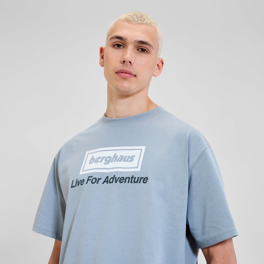 unisex adventure tour tee - grey blue berghaus