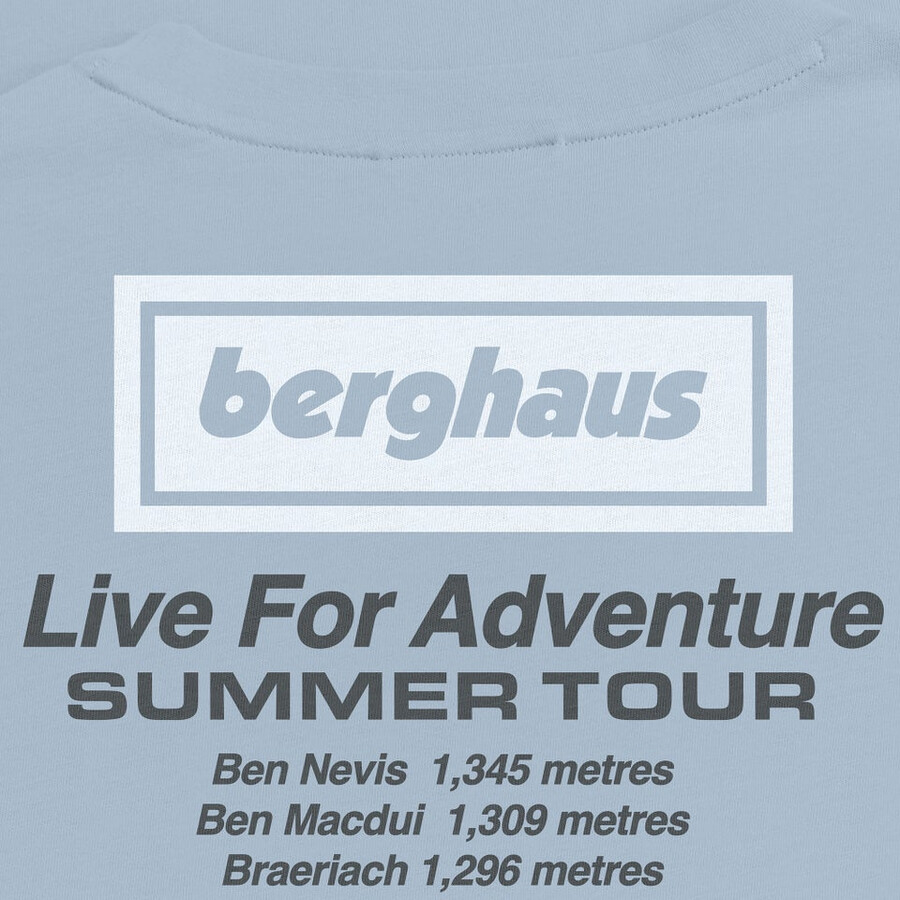 unisex adventure tour tee - grey blue berghaus