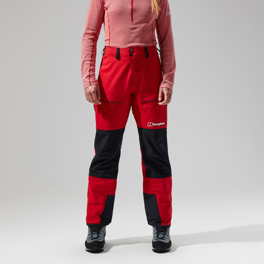womens mtn guide gore-tex pro pant - redblack berghaus